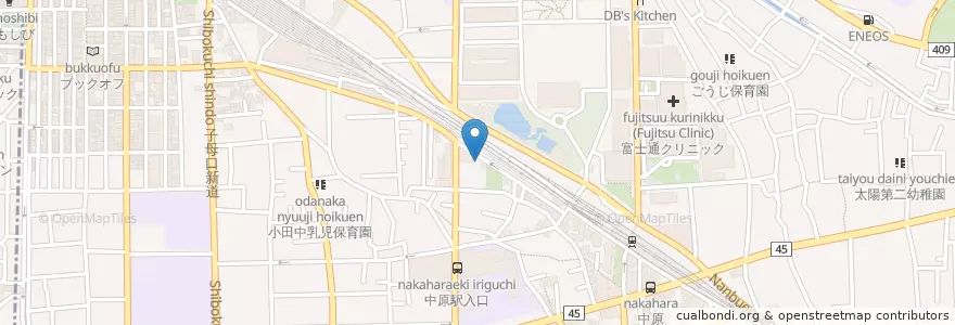 Mapa de ubicacion de 中原キリスト教会 en اليابان, كاناغاوا, 川崎市, 中原区.
