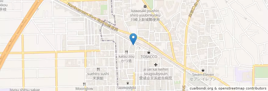 Mapa de ubicacion de 太田歯科クリニック en 日本, 神奈川県, 川崎市, 中原区.