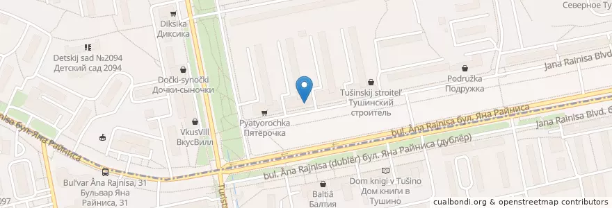 Mapa de ubicacion de Отделение связи №125459 en Rusland, Centraal Federaal District, Moskou, Северо-Западный Административный Округ.