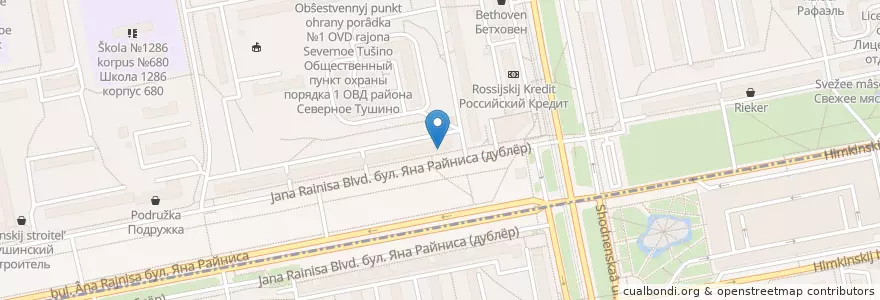 Mapa de ubicacion de Русский стандарт en Russia, Distretto Federale Centrale, Москва, Северо-Западный Административный Округ.