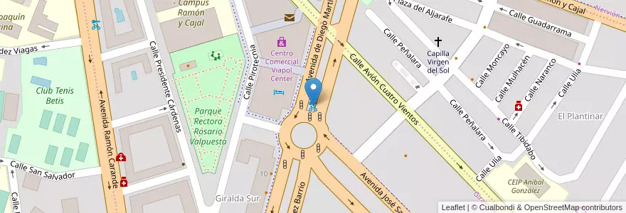 Mapa de ubicacion de 139 Avenida Diego Martínez Barrio en Испания, Андалусия, Севилья, Севилья.