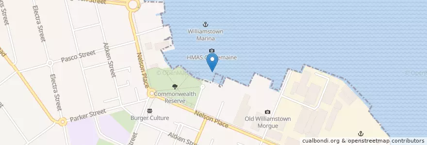 Mapa de ubicacion de Gem Pier Ferry Dock en 오스트레일리아, Victoria, City Of Hobsons Bay.