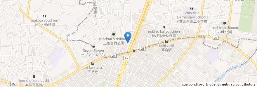Mapa de ubicacion de ツルハドラッグ en Japan, 東京都, 中野区.