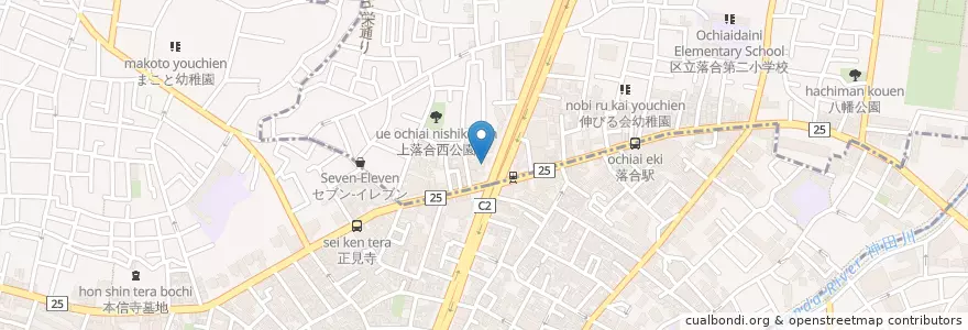 Mapa de ubicacion de デニーズ en 일본, 도쿄도, 中野区.