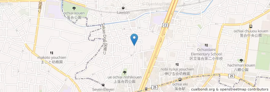Mapa de ubicacion de 川中歯科医院 en Japonya, 東京都, 中野区, 新宿区.