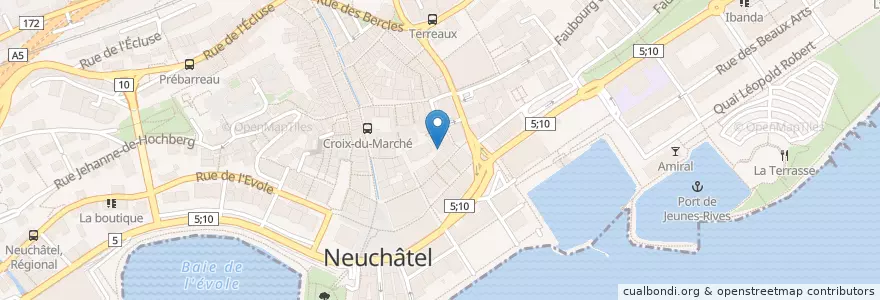 Mapa de ubicacion de Centre Medicodentaire de Neuchatel en Suisse, Neuchâtel, Lac De Neuchâtel (Ne), Neuchâtel.