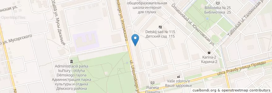 Mapa de ubicacion de Библиотека № 35 en Россия, Приволжский Федеральный Округ, Башкортостан, Городской Округ Уфа.