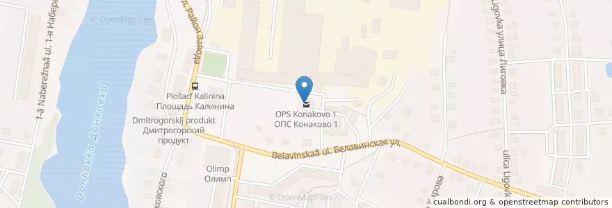 Mapa de ubicacion de ОПС Конаково 1 en Rusia, Distrito Federal Central, Óblast De Tver, Конаковский Район, Городское Поселение Конаково.