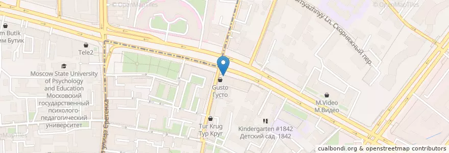 Mapa de ubicacion de 36,6 en Russland, Föderationskreis Zentralrussland, Moskau, Zentraler Verwaltungsbezirk, Красносельский Район.