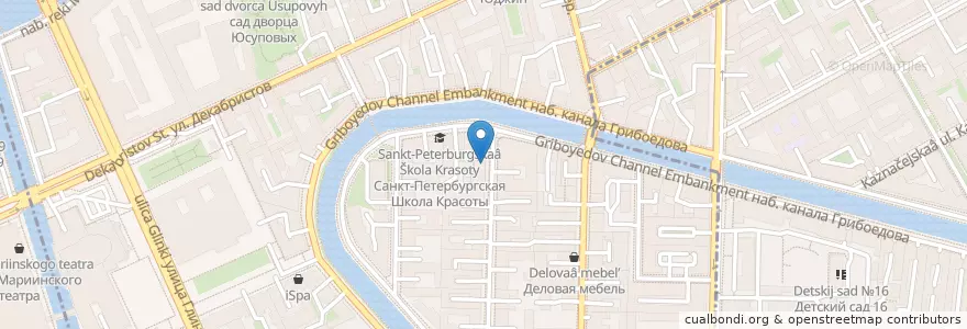 Mapa de ubicacion de Логос en Russia, Northwestern Federal District, Leningrad Oblast, Saint Petersburg, Адмиралтейский Район, Адмиралтейский Округ.