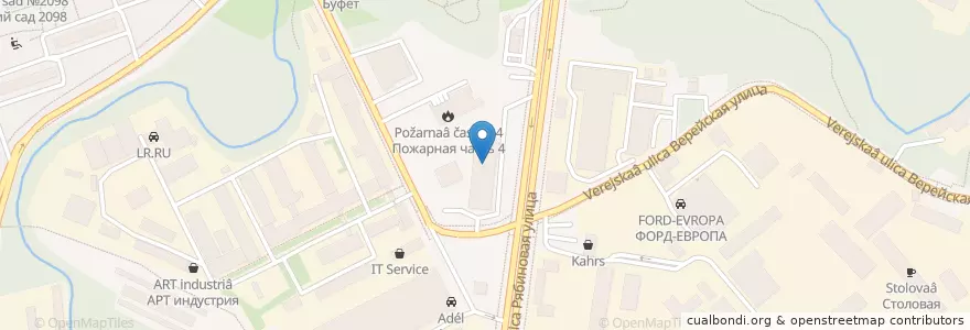 Mapa de ubicacion de Рябина-бистро en Russia, Distretto Federale Centrale, Москва, Западный Административный Округ, Можайский Район.