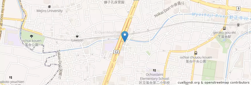 Mapa de ubicacion de オリーブモンド en Japan, Tokio, 中野区, 新宿区.