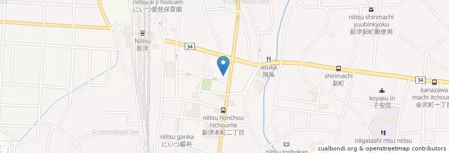 Mapa de ubicacion de 大将ラーメン en 日本, 新潟県, 新潟市, 秋葉区.