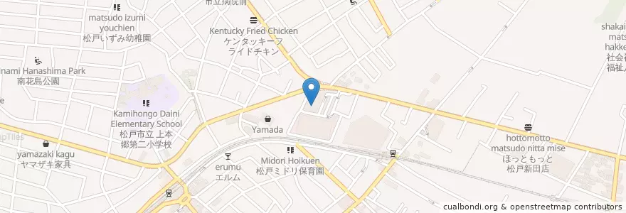 Mapa de ubicacion de トモズ en Japan, Präfektur Chiba, 松戸市.