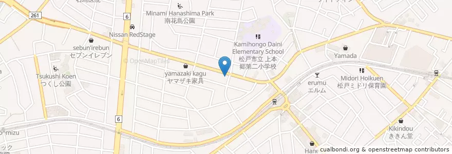 Mapa de ubicacion de Toyotaレンタリース en Japon, Préfecture De Chiba, 松戸市.