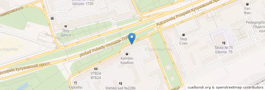 Mapa de ubicacion de Дом культуры "Аструм" en Russie, District Fédéral Central, Moscou, Западный Административный Округ, Район Дорогомилово.