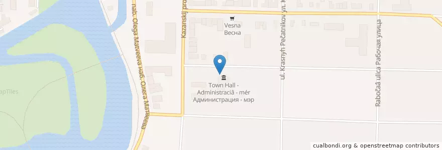 Mapa de ubicacion de Town Hall - Администрация - мэр en Russland, Föderationskreis Zentralrussland, Oblast Twer, Вышневолоцкий Городской Округ.