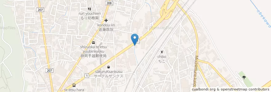 Mapa de ubicacion de マクドナルド en Japão, 静岡県, 静岡市, 駿河区.