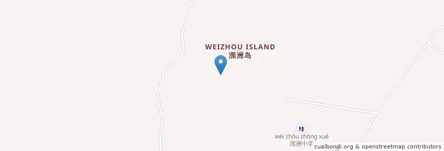 Mapa de ubicacion de 涠洲岛 en Çin, Guangksi Zhuang Özerk Bölgesi, 涠洲岛, 北海市, 涠洲镇.