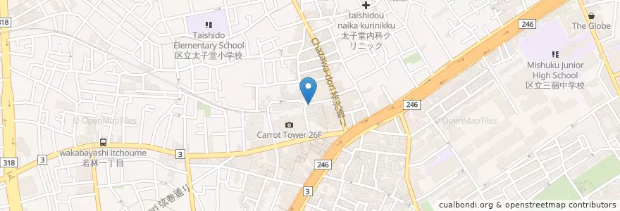 Mapa de ubicacion de Cafe Colorado en Jepun, 東京都, 世田谷区.
