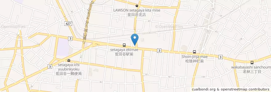 Mapa de ubicacion de 世田谷ホルモン en Japonya, 東京都, 世田谷区.