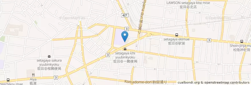 Mapa de ubicacion de Saizeriya en Japan, Tokyo, Setagaya.