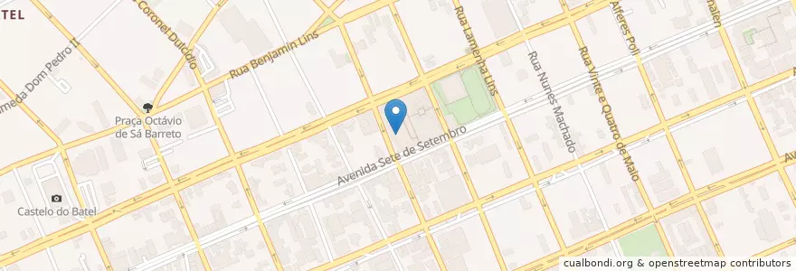 Mapa de ubicacion de Shopping Curitiba en 브라질, 남부지방, 파라나, Região Geográfica Intermediária De Curitiba, Região Metropolitana De Curitiba, Microrregião De Curitiba, 쿠리치바.