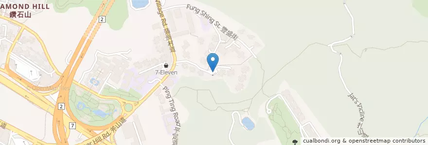 Mapa de ubicacion de Kingsford Terrace en China, Guangdong, Hong Kong, Kowloon, New Territories, Wong Tai Sin District.