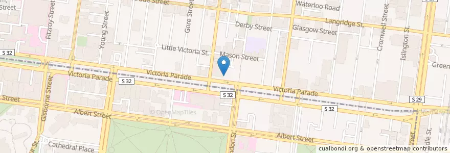 Mapa de ubicacion de Pizza Hut en Australia, Victoria, City Of Yarra.