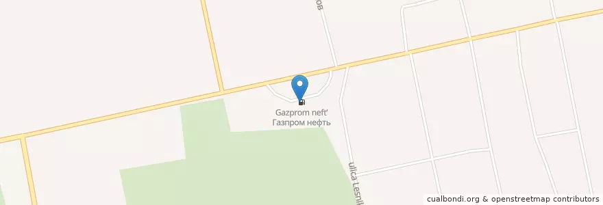 Mapa de ubicacion de Газпромнефть en Russie, District Fédéral De L'Oural, Oblast De Sverdlovsk, Восточный Управленческий Округ, Туринский Городской Округ.