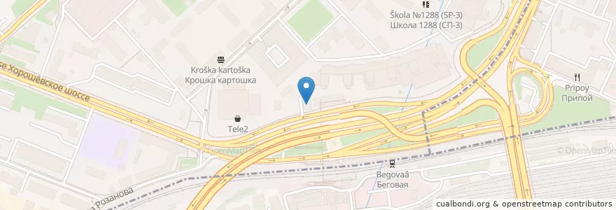 Mapa de ubicacion de XIV en Rusia, Центральный Федеральный Округ, Москва, Северный Административный Округ, Хорошёвский Район.