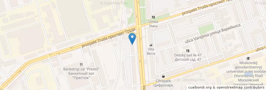 Mapa de ubicacion de Зелёная аптека en Rusia, Distrito Federal Central, Óblast De Vorónezh, Городской Округ Воронеж.