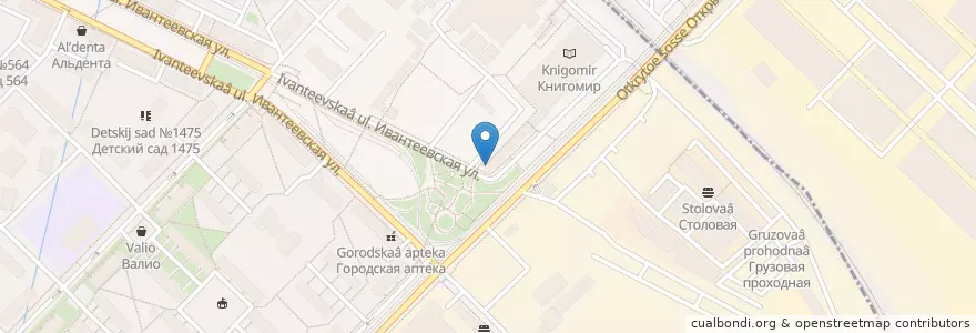 Mapa de ubicacion de Мособлбанк en Russie, District Fédéral Central, Moscou, Восточный Административный Округ, Район Метрогородок.