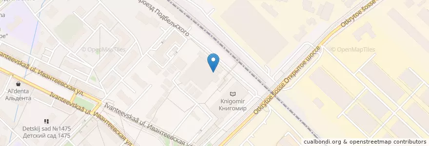 Mapa de ubicacion de Дента-лайн en Russia, Distretto Federale Centrale, Москва, Восточный Административный Округ, Район Метрогородок.