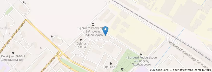 Mapa de ubicacion de Отделение связи №107150 en Russia, Distretto Federale Centrale, Москва, Восточный Административный Округ, Район Метрогородок.