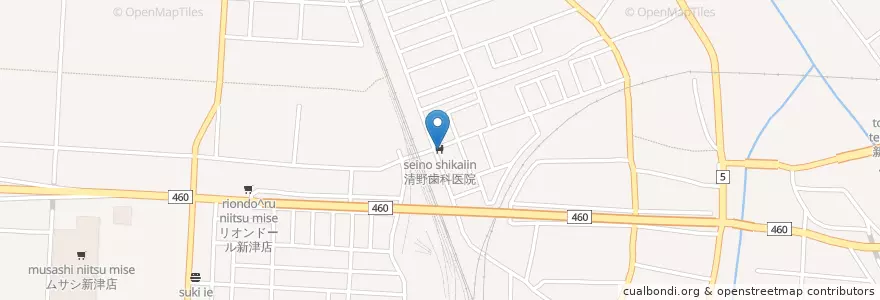 Mapa de ubicacion de 清野歯科医院 en 일본, 니가타현, 新潟市, 秋葉区.