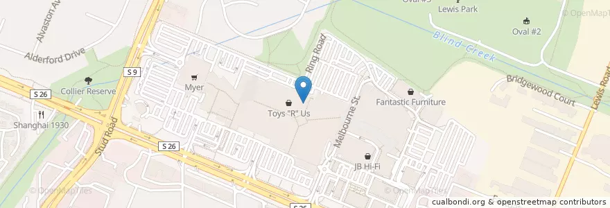 Mapa de ubicacion de ANZ en استرالیا, Victoria, City Of Knox.