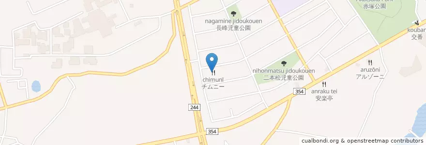 Mapa de ubicacion de チムニー en Japan, 茨城県, つくば市.