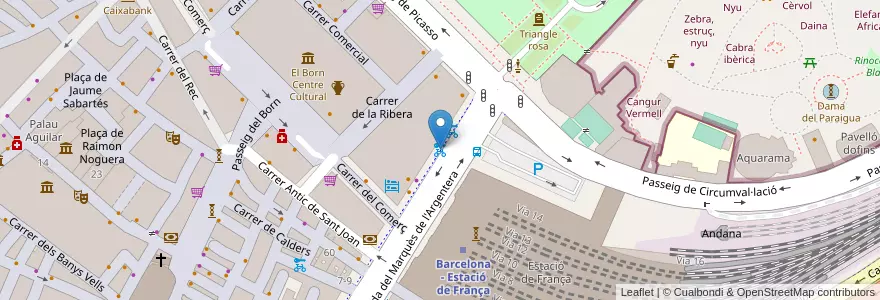 Mapa de ubicacion de 14 - Avinguda del Marques Argentera 19 en Spain, Catalonia, Barcelona, Barcelonès, Barcelona.