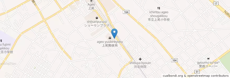 Mapa de ubicacion de ニッポンレンタカー en Japan, Präfektur Saitama, 上尾市.