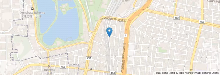 Mapa de ubicacion de 寿司食べ放題 en Japonya, 東京都, 台東区.