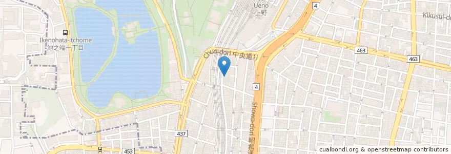 Mapa de ubicacion de 天丼てんや en 日本, 東京都, 台東区.
