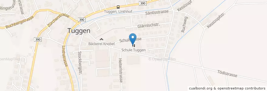 Mapa de ubicacion de Schule Tuggen en Швейцария, Швиц, March, Tuggen.