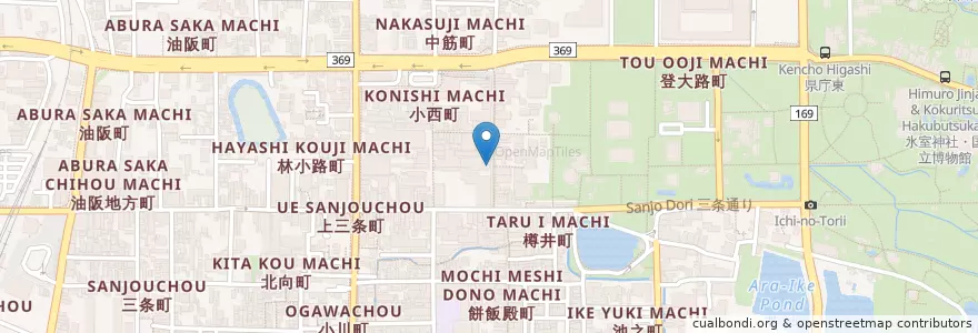 Mapa de ubicacion de Aoniyoshi en Japan, Nara Prefecture, Nara.