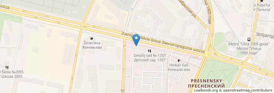 Mapa de ubicacion de Отделение связи №123022 en Rusia, Distrito Federal Central, Москва, Distrito Administrativo Central, Пресненский Район.