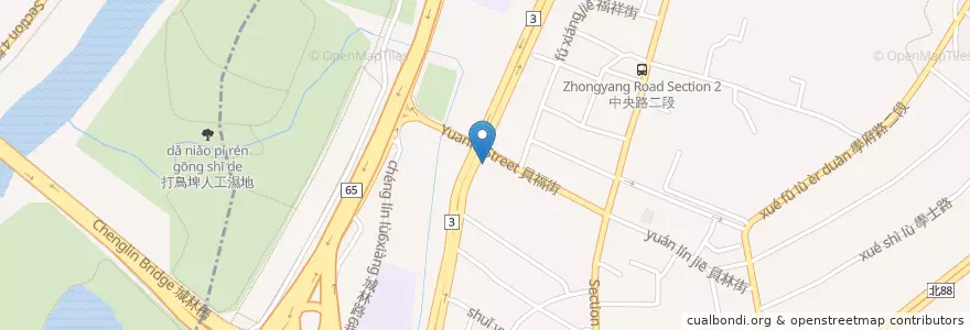 Mapa de ubicacion de 全國加油站 en Taiwan, 新北市, 土城區.