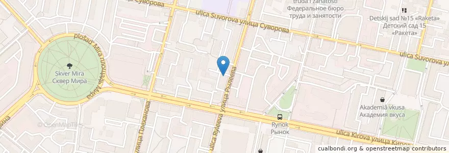 Mapa de ubicacion de Комильфо en Russia, Distretto Federale Centrale, Калужская Область, Городской Округ Калуга.