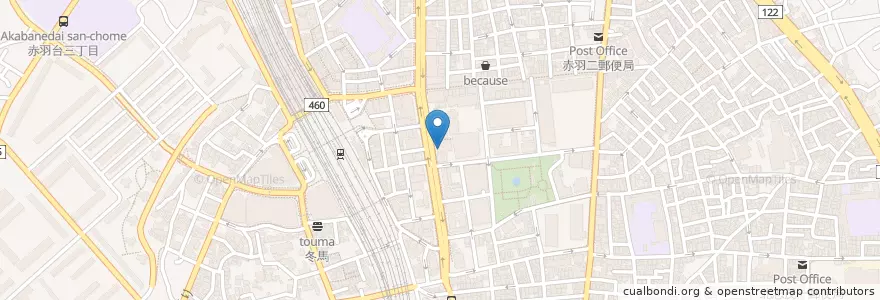 Mapa de ubicacion de 城北信用金庫 en 日本, 東京都, 北区.