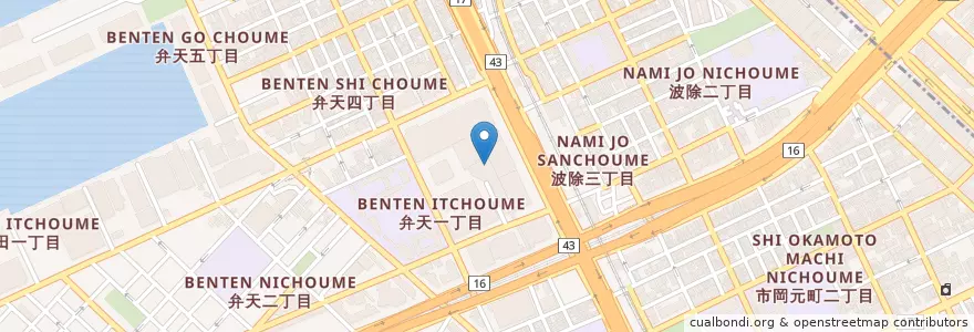 Mapa de ubicacion de 大阪ベイタワー内郵便局 en Japan, 大阪府, Osaka, 港区.
