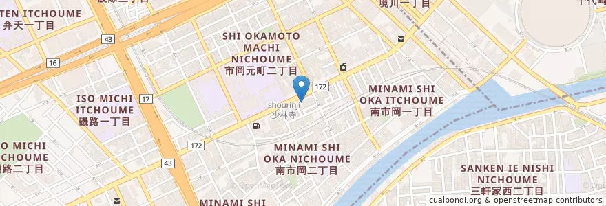 Mapa de ubicacion de 港市岡郵便局 en ژاپن, 大阪府, 大阪市, 港区.